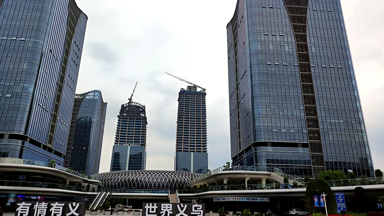 Modern Yiwu business district
